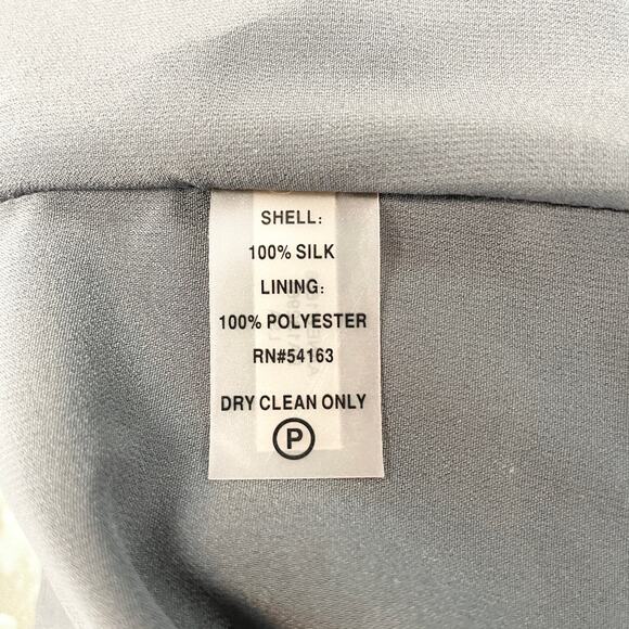 Andrew Marc Womens 8 Silk Shift Dress Mottled Olive Green Square Neckline Zipper - Picture 14 of 16